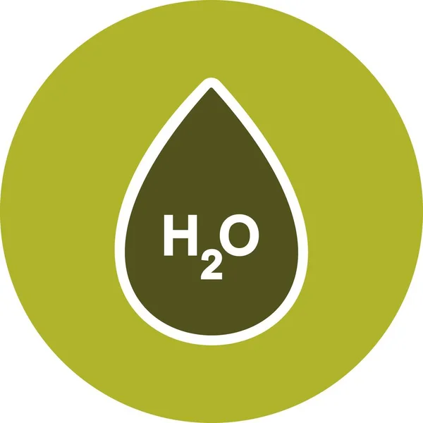 Ikon för illustration H2O — Stockfoto