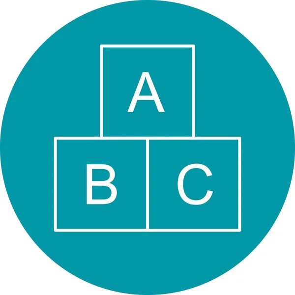 Illustration Icône cubes ABC — Photo
