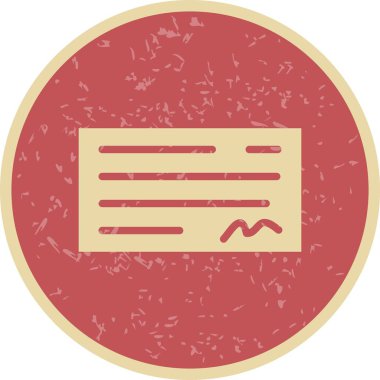 Illustration çek simgesi