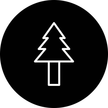 İllüstrasyon çam ağacı simgesi   