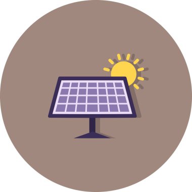 İllüstrasyon güneş paneli simgesi