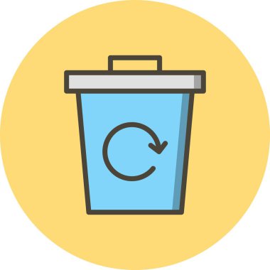 İllüstrasyon çöp geri dönüşüm simgesi