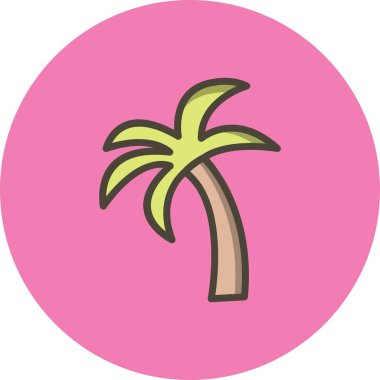 illüstrasyon palmiye ağacı simgesi