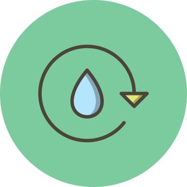 İllüstrasyon su geri dönüşüm simgesi