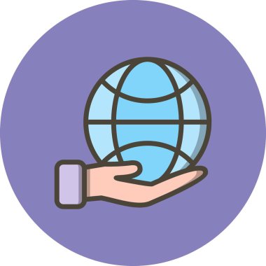 Illustration Earth eldeki simge