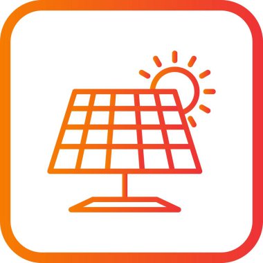 İllüstrasyon güneş paneli simgesi