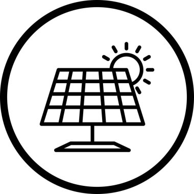 İllüstrasyon güneş paneli simgesi