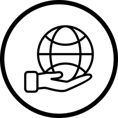 Illustration Earth eldeki simge