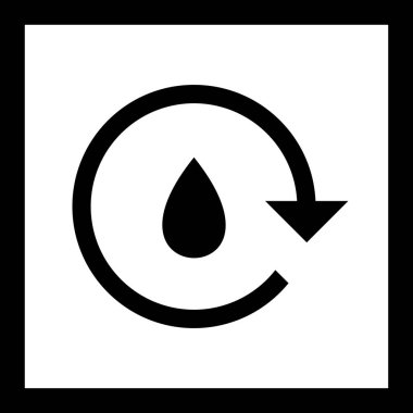 İllüstrasyon su geri dönüşüm simgesi