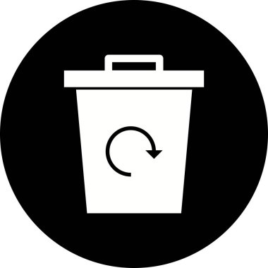 İllüstrasyon çöp geri dönüşüm simgesi