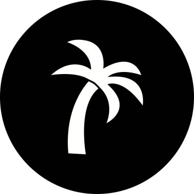 illüstrasyon palmiye ağacı simgesi