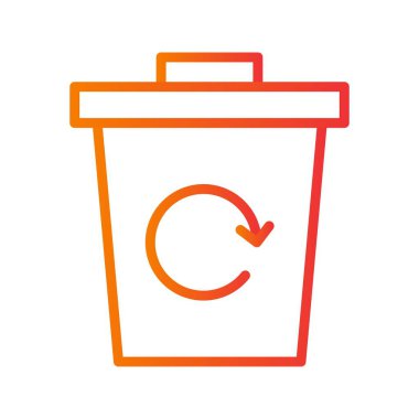 İllüstrasyon çöp geri dönüşüm simgesi