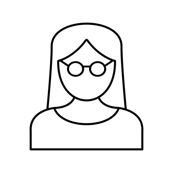 Ilustração Ícone de cientista feminino — Fotografia de Stock