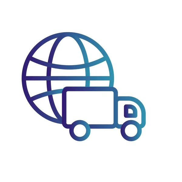 Ilustração Global Delivery Icon — Fotografia de Stock