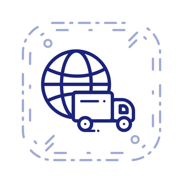 Illustratie globaal leverings pictogram — Stockfoto
