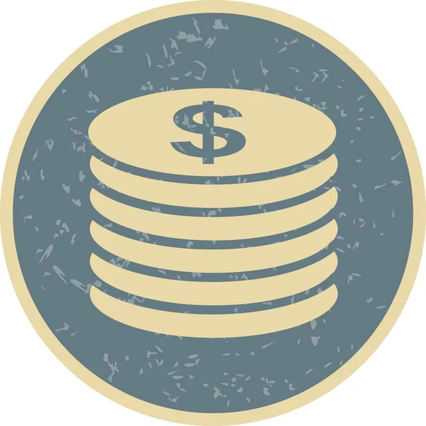Icono de monedas de ilustración —  Fotos de Stock