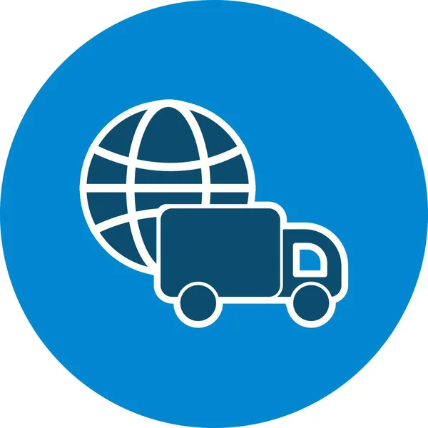 Illustratie globaal leverings pictogram — Stockfoto