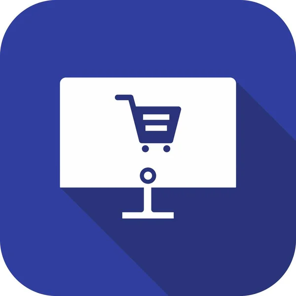 Ilustração Ícone de compras online — Fotografia de Stock