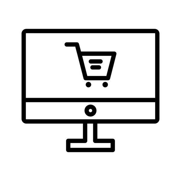 Illustration online shopping ikon — Stockfoto