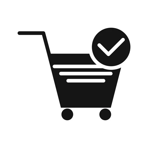 Illustratie gecontroleerd Cart items icoon — Stockfoto