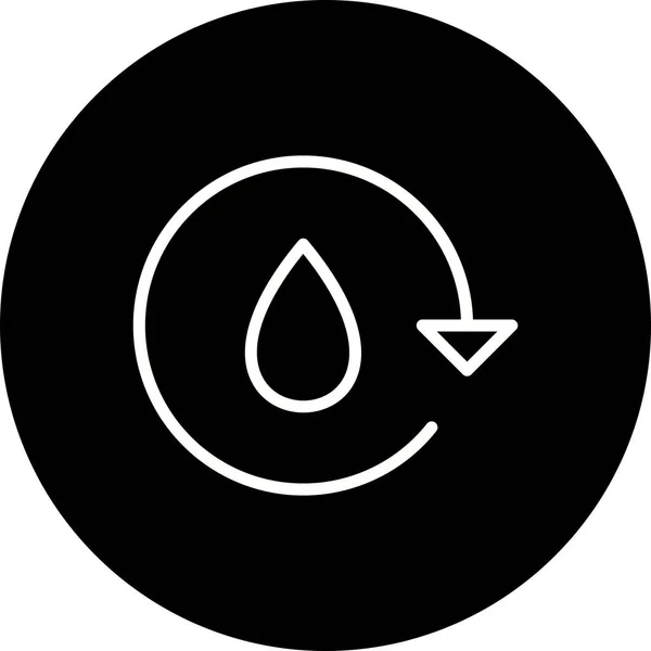 Ілюстрація Ікона переробки води — стокове фото