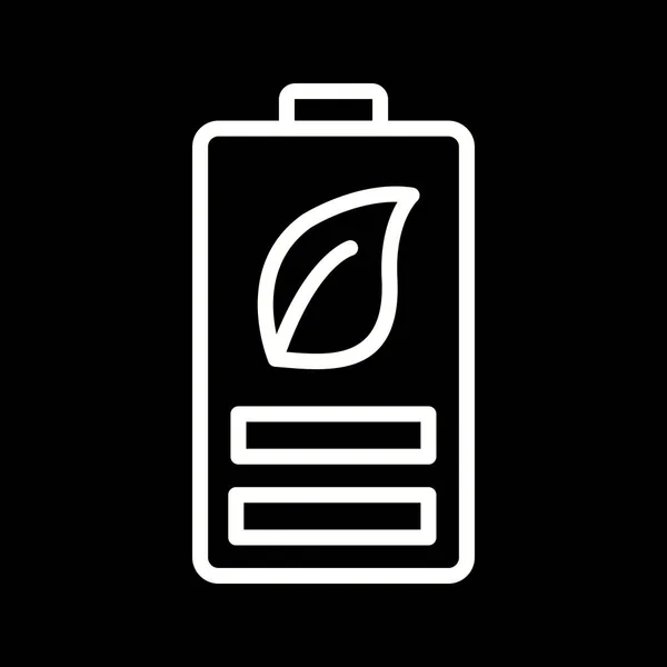 Ilustracja ikona eko baterii — Zdjęcie stockowe