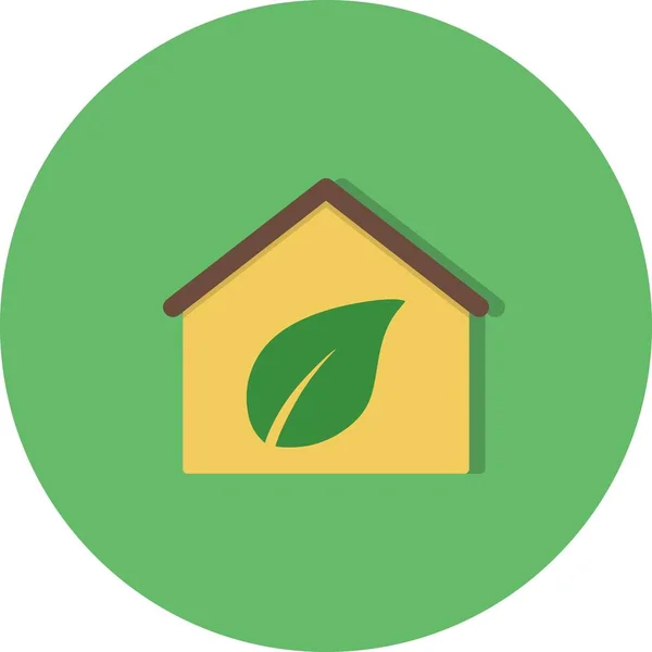 Ilustração Eco Home Ícone — Fotografia de Stock