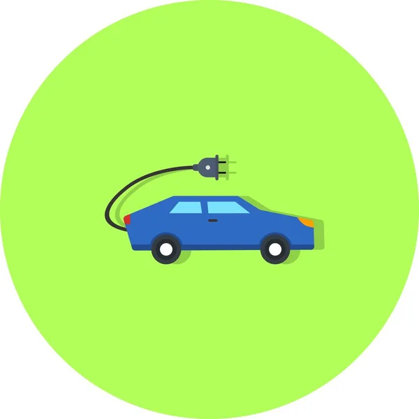 Ícone elétrico do carro da ilustração — Fotografia de Stock