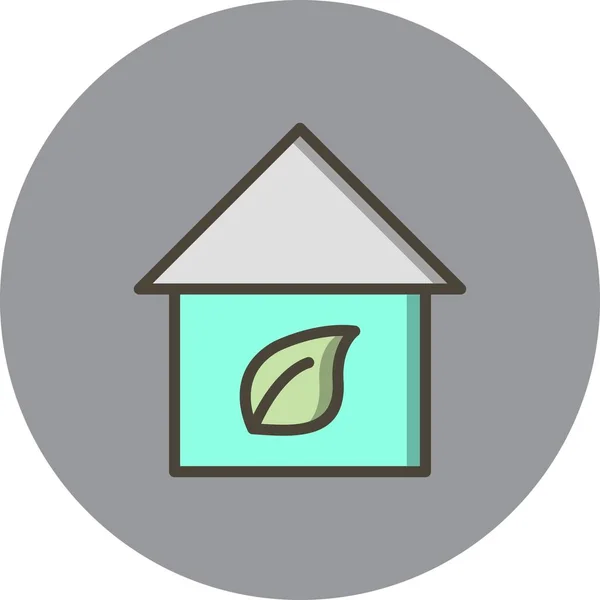 Illusztráció Eco Home Icon — Stock Fotó