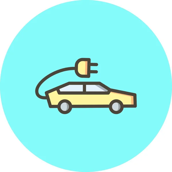 Ilustración Icono de coche eléctrico — Foto de Stock