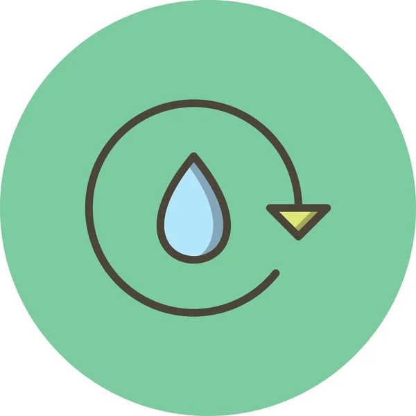 Icono de reciclaje de agua de ilustración — Foto de Stock