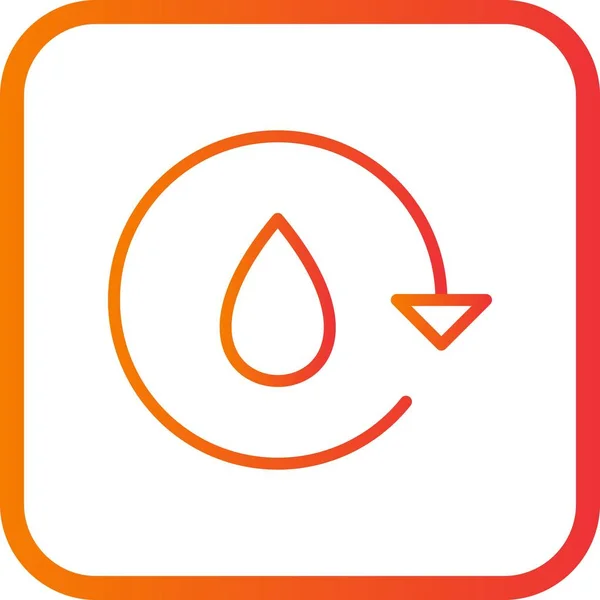 Illustration vatten återvinning ikon — Stockfoto