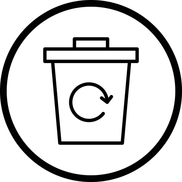 Icono de reciclaje de basura de ilustración —  Fotos de Stock