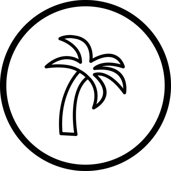 Ilustrace ikona Palm Tree — Stock fotografie