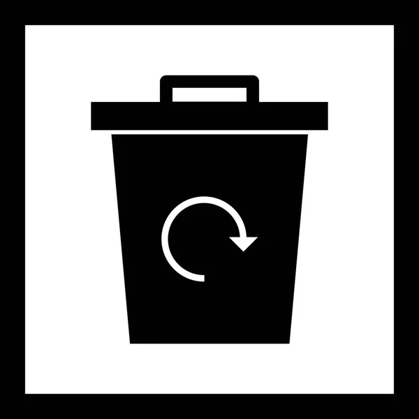 Icono de reciclaje de basura de ilustración — Foto de Stock