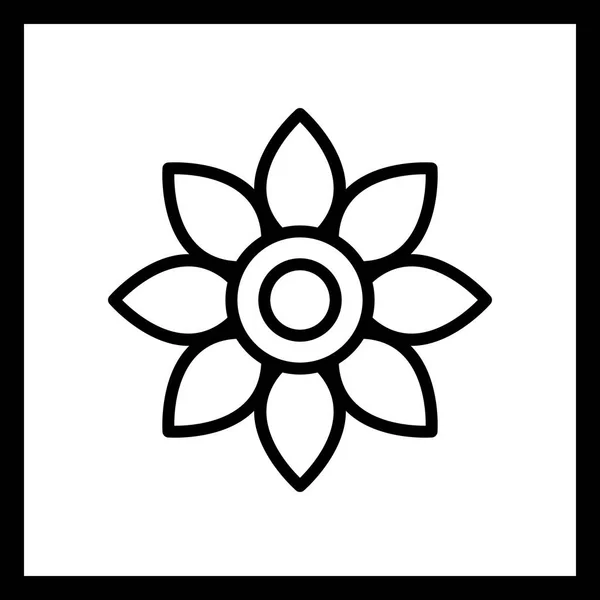 Ilustrace – ikona květu — Stock fotografie