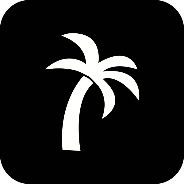 Illüstrasyon palmiye ağacı simgesi — Stok fotoğraf