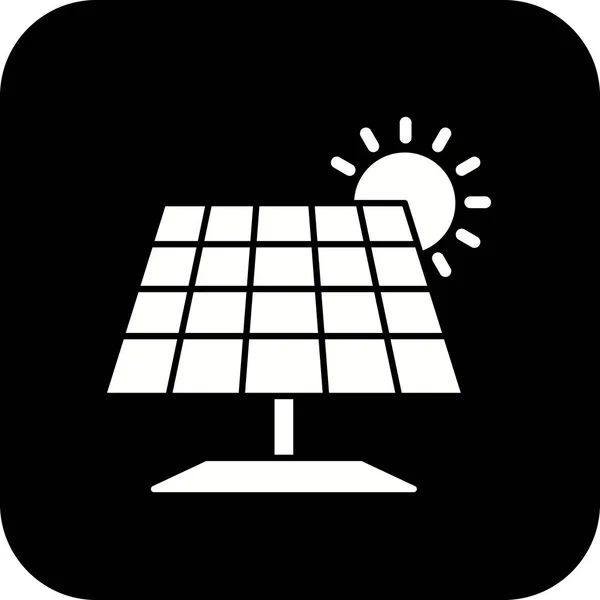 插图太阳能电池板图标 — 图库照片