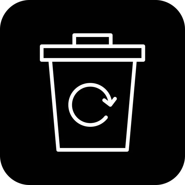Illustrazione Icona del cestino della spazzatura — Foto Stock