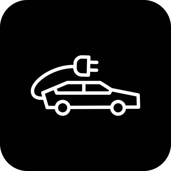 Illustration  Electric Car Icon — Stock Photo, Image