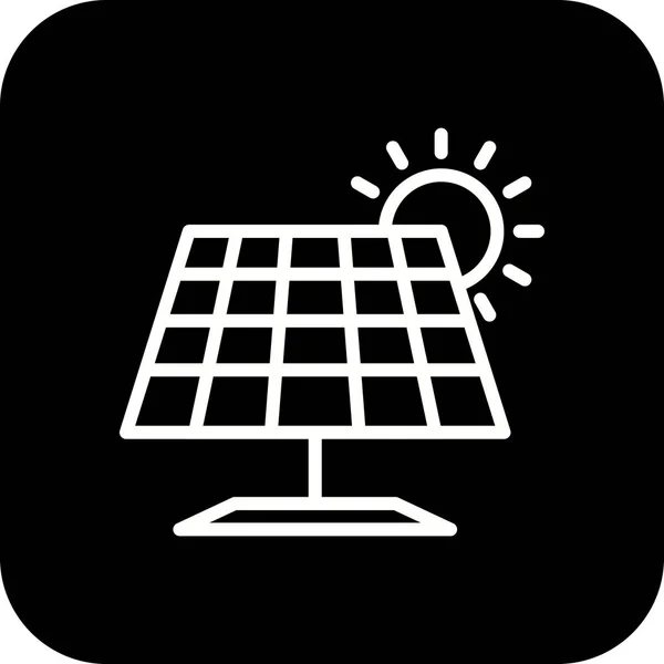 Ilustrace ikony solárního panelu — Stock fotografie