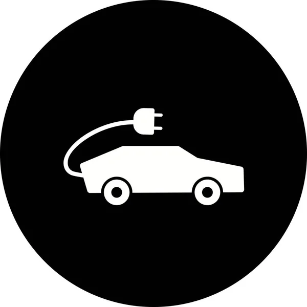 Illustration  Electric Car Icon — Stock Photo, Image