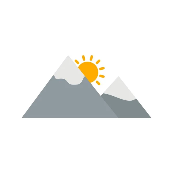 Ilustracja Góra z ikoną słońca — Zdjęcie stockowe