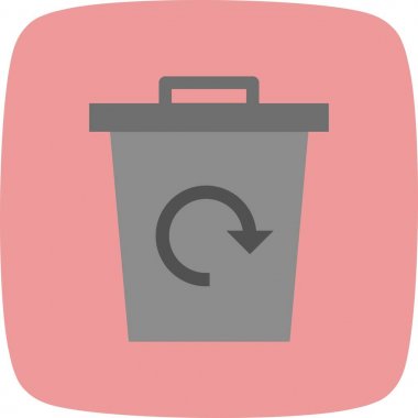 İllüstrasyon çöp geri dönüşüm simgesi