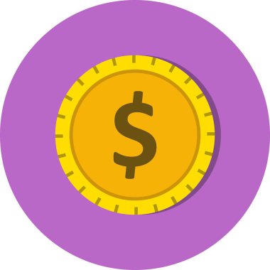 Illustration dolar jeton simgesi