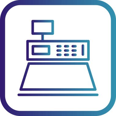 İllüstrasyon nakit sayacı simgesi