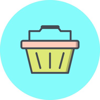 İllüstrasyon sepeti simgesi