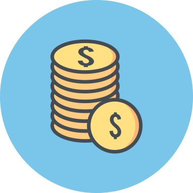 İllüstrasyon Sikkeler Simgesi