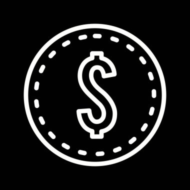 Illustration dolar jeton simgesi