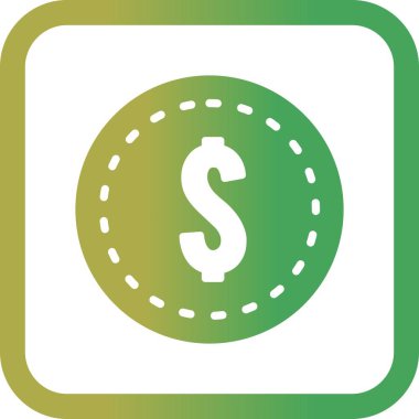 Illustration dolar jeton simgesi